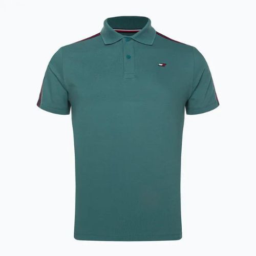 Tommy Hilfiger pánské tréninkové tričko Textured Tape Polo zelené