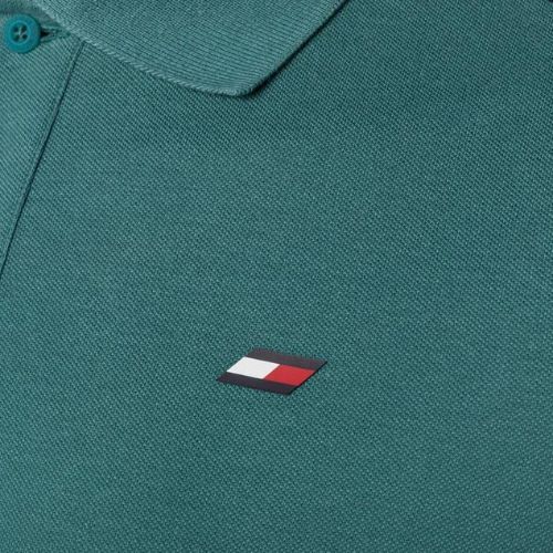 Tommy Hilfiger pánské tréninkové tričko Textured Tape Polo zelené