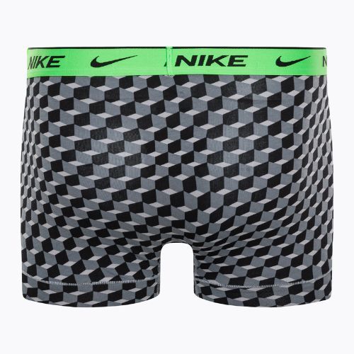 Pánské boxerky Nike Everyday Cotton Stretch Trunk 3Pk BAU geo block print/cool grey/black