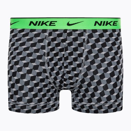 Pánské boxerky Nike Everyday Cotton Stretch Trunk 3Pk BAU geo block print/cool grey/black