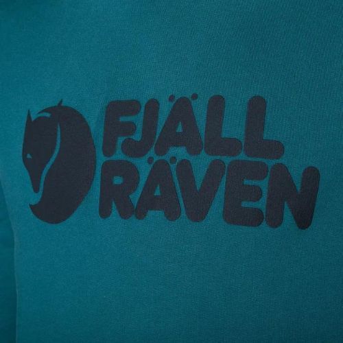 Pánská trekingová mikina Fjällräven Logo Hoodie deep sea