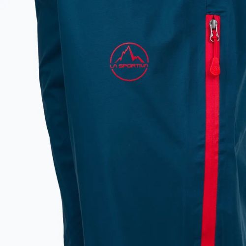 Dámské turistické kalhoty La Sportiva Crizzle EVO Shell storm blue/cherry tomato s membránou