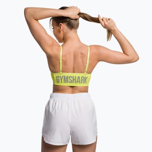 Gymshark Flex Strappy Sports glitch yellow marl fitness podprsenka