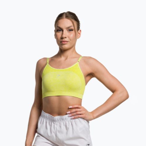 Gymshark Flex Strappy Sports glitch yellow marl fitness podprsenka