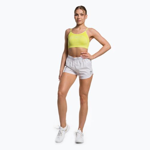 Gymshark Flex Strappy Sports glitch yellow marl fitness podprsenka