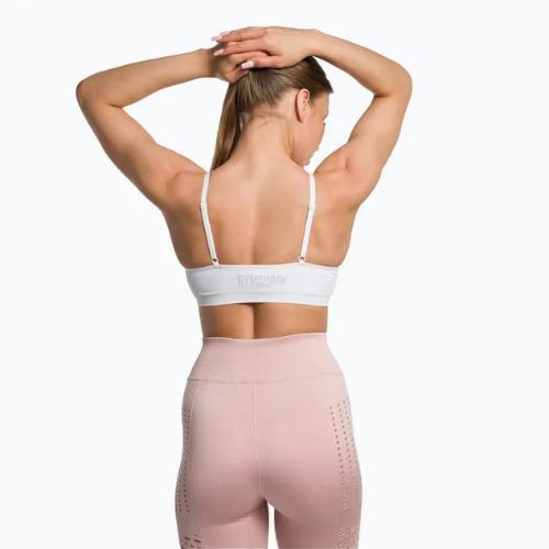 Fitness podprsenka Gymshark Seamless Bralette High Neck bílá