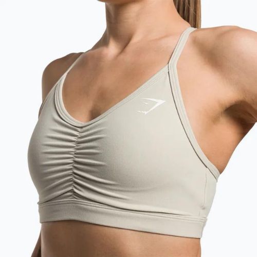 Gymshark Ruched Training Sportovní fitness podprsenka šedá