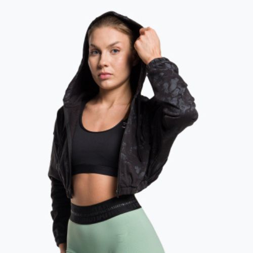 Dámská tréninková mikina Gymshark KK Twins Zip Up Crop black/blue