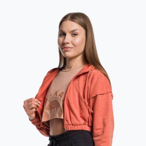 Dámská tréninková mikina Gymshark KK Twins Zip Up Crop oranžová