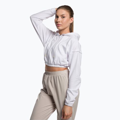 Dámská tréninková mikina Gymshark KK Twins Zip Up Crop bílá