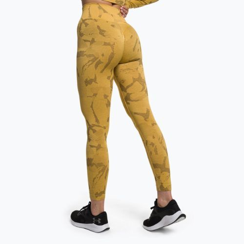 Dámské tréninkové legíny Gymshark Adapt Camo Savanna Seamless žlutá/bílá