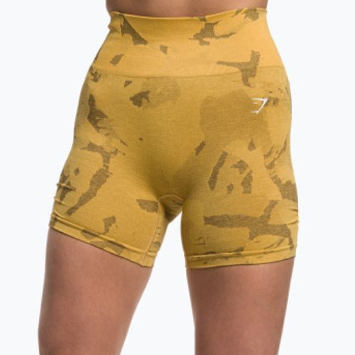 Dámské tréninkové šortky Gymshark Adapt Camo Savanna Seamless indian yellow