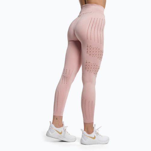 Dámské tréninkové legíny Gymshark Flawless Shine Seamless růžová/bílá