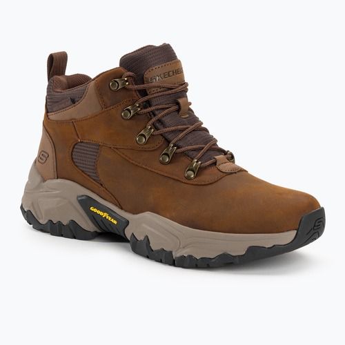 SKECHERS Terraform Renfrom pánské trekové boty tmavě hnědé
