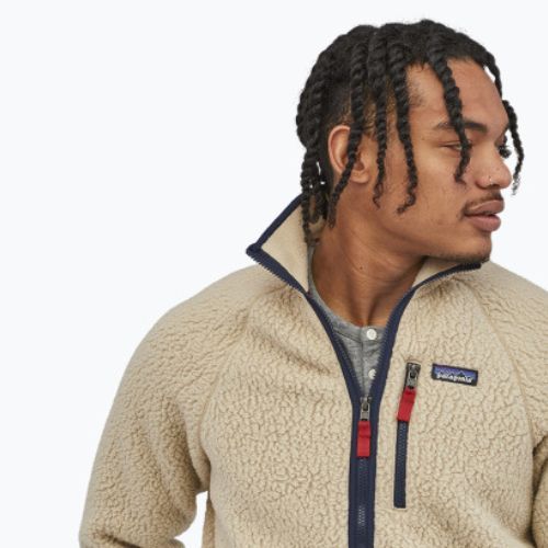 Pánská fleecová mikina Patagonia Retro Pile el cap khaki barvy