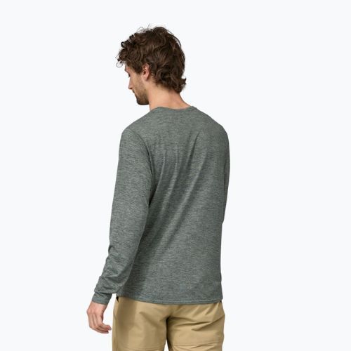 Pánské tričko Patagonia Cap Cool Daily Graphic Shirt-Waters trekking longsleeve chasing peaks/sleet green x-dye