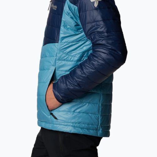 Pánská péřová bunda Columbia Platinum Peak s kapucí shasta/collegiate navy