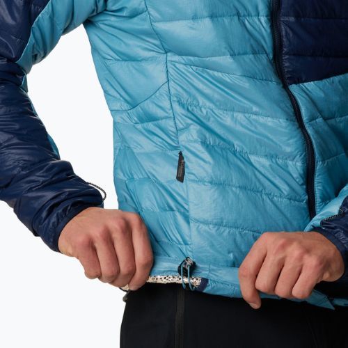 Pánská péřová bunda Columbia Platinum Peak s kapucí shasta/collegiate navy