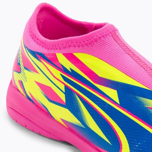 Dětské kopačky PUMA Ultra Match LL Energy IT+Mid Jr luminous pink/ultra blue/yellow alert