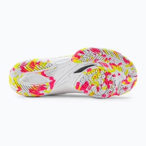Pánská badmintonová obuv Mizuno Wave Claw Neo 2 white / lunar rock / high vis pink