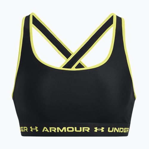 Fitness podprsenka Under Armour Crossback Mid black/lime yellow