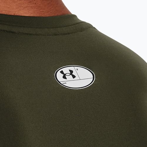 Under Armour HG Armour Comp SS pánské tréninkové tričko marine od green/white