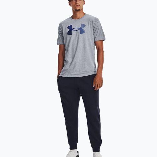 Pánské tričko Under Armour Big Logo Fill steel light heather/black/royal