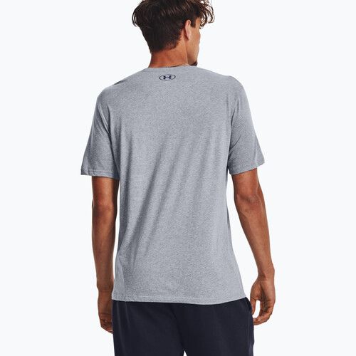 Pánské tričko Under Armour Big Logo Fill steel light heather/black/royal