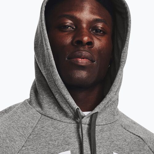 Pánská mikina Under Armour Rival Fleece Logo HD castlerock light heather/white