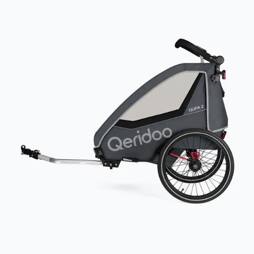 Přívěs na kolo Qeridoo Qupa 2 šedý