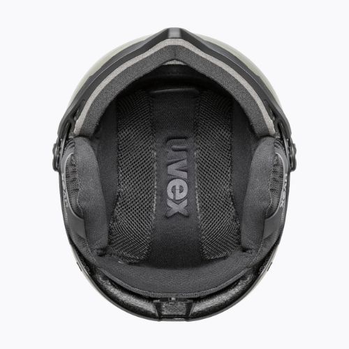 Lyžařská helma UVEX Wanted Visor Pro V black matt/variomatc smoke