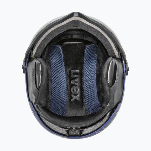 Dámská lyžařská helma UVEX Wanted Visor WE fleece sparkles/gold matt/mirror gold smoke