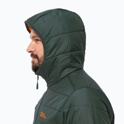 Jack Wolfskin pánská péřová bunda Lapawa Ins Hoody black olive