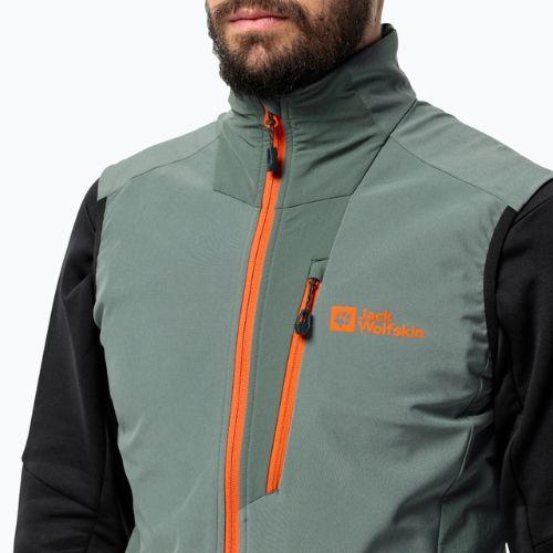 Jack Wolfskin pánská turistická bunda bez rukávů Alpspitze hedge green