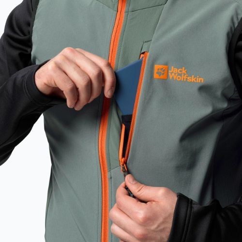Jack Wolfskin pánská turistická bunda bez rukávů Alpspitze hedge green