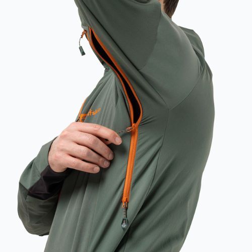 Jack Wolfskin pánská softshellová bunda Alpspitze Hoody hedge green