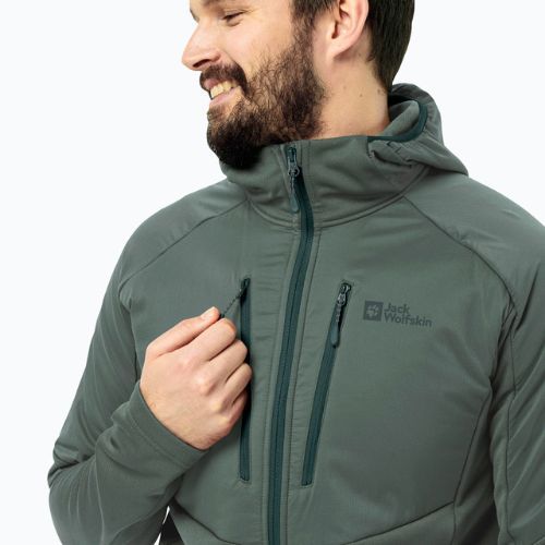 Jack Wolfskin pánská péřová bunda Alpgrat Pro Ins Fz hedge green