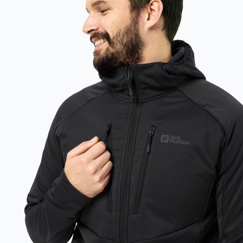 Jack Wolfskin pánská péřová bunda Alpgrat Pro Ins Fz černá