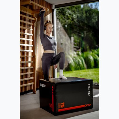 TREXO plyometrický box TRX-PB30 30 kg černý