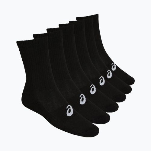 ASICS Crew 6 párů výkonnostních černých ponožek