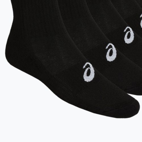 ASICS Crew 6 párů výkonnostních černých ponožek