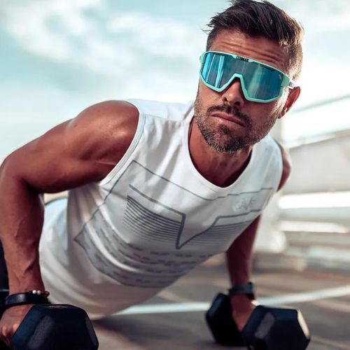 Cyklistické brýle Bliz Fusion Nano Optics Nordic Light S2 matné tyrkysové/begonia/fialově modré multi