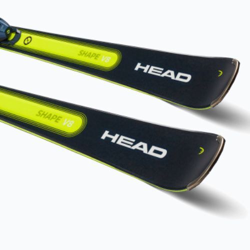Sjezdové lyže HEAD Shape e-V8 SW AMT-PR + PR 11 dark blue/neon yellow