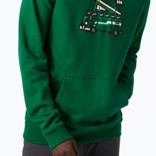 Pánská trekingová mikina Helly Hansen F2F Organic Cotton Hoodie malachite