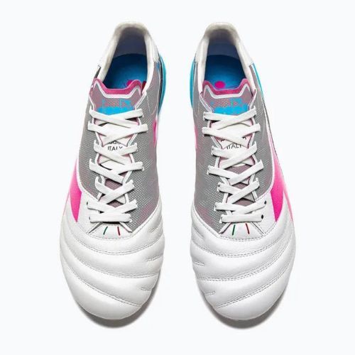 Pánské kopačky Diadora Brasil Elite Veloce GR ITA LPX white/pink fluo/blue fluo