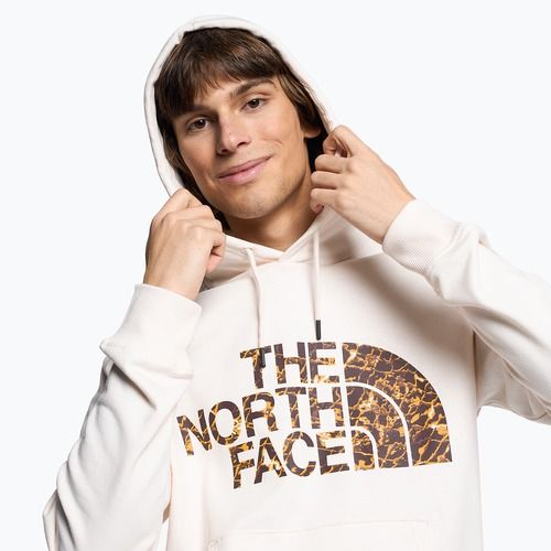 Pánská mikina The North Face Standard Hoodie gardenia white/coal brown water distortion print