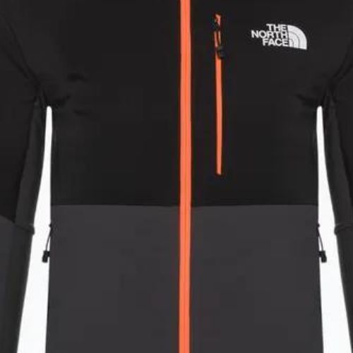 Pánská lyžařská bunda The North Face Dawn Turn Hybrid Ventrix Hoodie asphalt grey/black/shocking orange