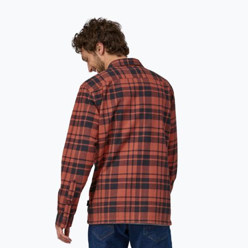 Pánská košilePatagonia Organic Cotton MW Fjord Flannel ice caps/burl red