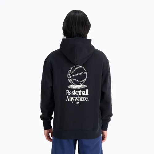 Pánská mikina New Balance Hoops Fleece Hoodie black