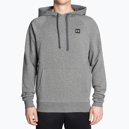 Pánská mikina Under Armour Rival Hoodie pitch gray light heather/onyx white